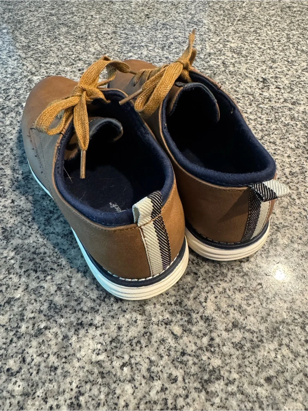 Cat & Jack Boys Tan Brown Dress Lace-Up Shoes